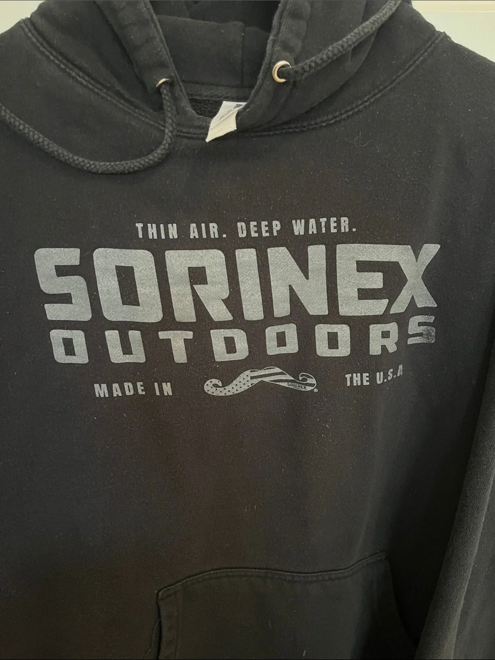 Sorinex Outdoors Men's Black Logo Hoodie - Picture 3 of 4